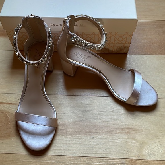 Catalina Ankle Strap Sandal by JEWEL BADGLEY MISCHKA, 7, color: champagne - Picture 6 of 16